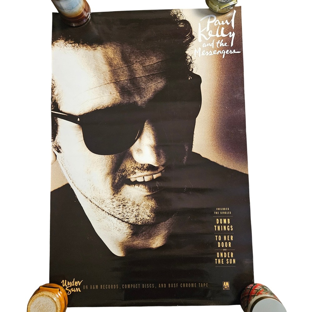 Paul Kelly and the Messengers Under the Sun Promo Poster 1988 Vintage A&M 24x36